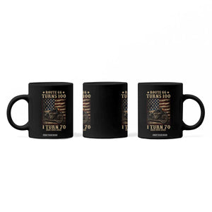 Route Highway 66 Turns 100 I Turn 70 Coffee Mug Vintage 1956 American Motorcycle Lover 70th Birthday Gift