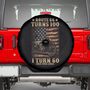 Route Highway 66 Turns 100 I Turn 60 Spare Tire Cover Vintage 1966 American Motorcycle Lover 60th Birthday Gift