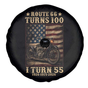 Route Highway 66 Turns 100 I Turn 55 Spare Tire Cover Vintage 1971 American Motorcycle Lover 55th Birthday Gift
