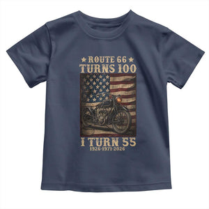 Route Highway 66 Turns 100 I Turn 55 Toddler T Shirt Vintage 1971 American Motorcycle Lover 55th Birthday Gift