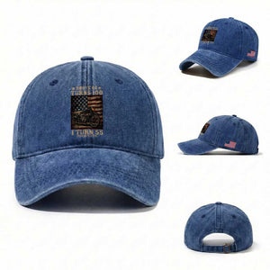 Route Highway 66 Turns 100 I Turn 55 Washed Cotton Baseball Cap Vintage 1971 American Motorcycle Lover 55th Birthday Gift