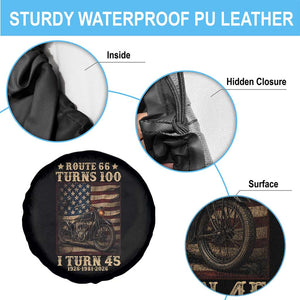 Route Highway 66 Turns 100 I Turn 45 Spare Tire Cover Vintage 1981 American Motorcycle Lover 45th Birthday Gift