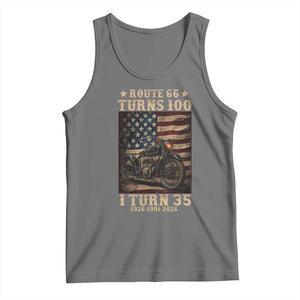 Route Highway 66 Turns 100 I Turn 35 Tank Top Vintage 1991 American Motorcycle Lover 35th Birthday Gift