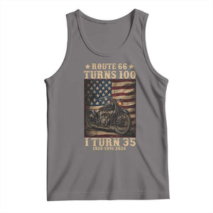 Route Highway 66 Turns 100 I Turn 35 Tank Top Vintage 1991 American Motorcycle Lover 35th Birthday Gift