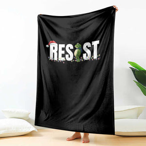 Resist Frog Christmas Throw Blanket Funny Portland Protest ICE Activist Meme 2025 - Print Your Wear