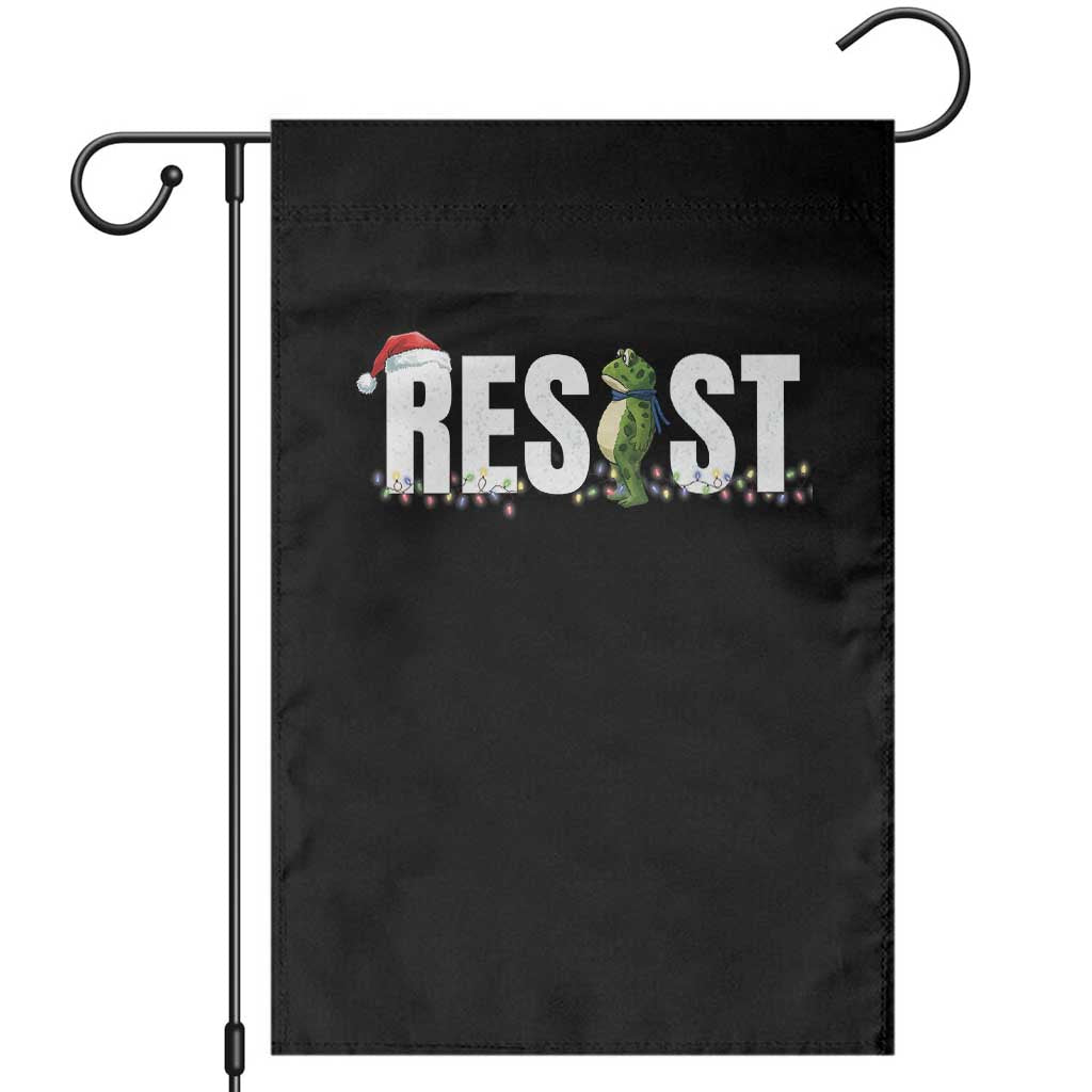 Resist Frog Christmas Garden Flag Funny Portland Protest ICE Activist Meme 2025 TS14 Black Print Your Wear