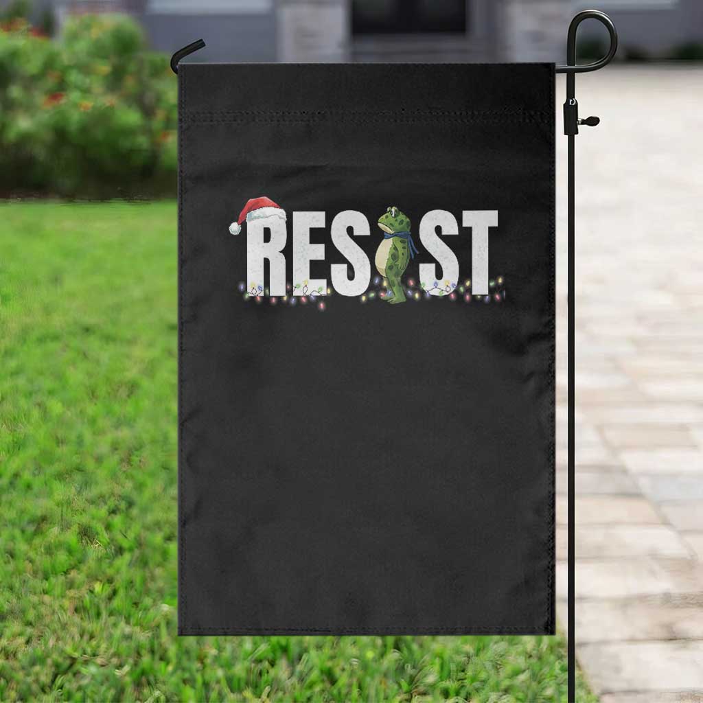 Resist Frog Christmas Garden Flag Funny Portland Protest ICE Activist Meme 2025 TS14 Print Your Wear