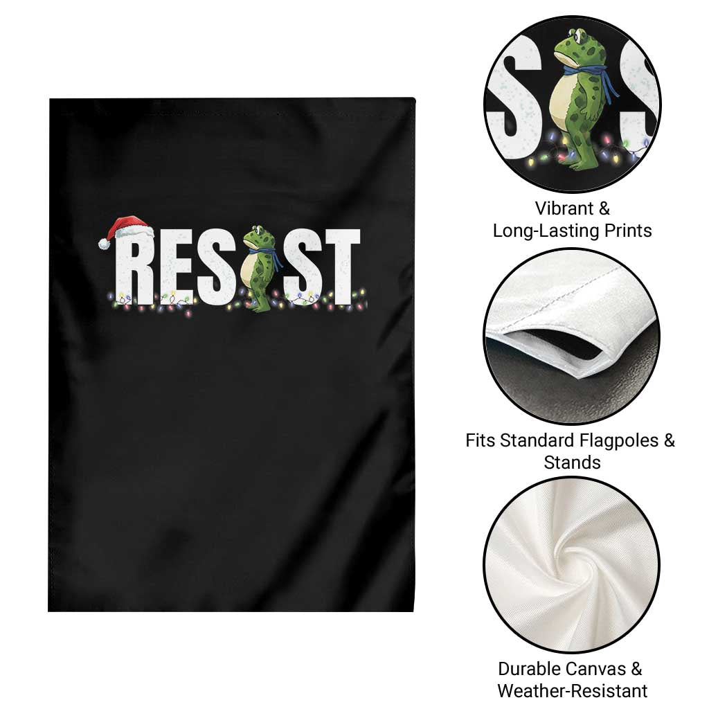 Resist Frog Christmas Garden Flag Funny Portland Protest ICE Activist Meme 2025 TS14 Print Your Wear