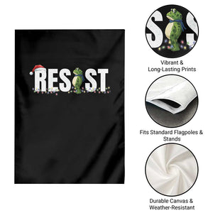 Resist Frog Christmas Garden Flag Funny Portland Protest ICE Activist Meme 2025 - Print Your Wear