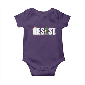 Resist Frog Christmas Baby Onesie Funny Portland Protest ICE Activist Meme 2025 TS14 Purple Print Your Wear