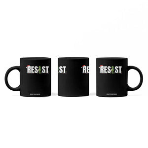 Resist Frog Christmas Coffee Mug Funny Portland Protest ICE Activist Meme 2025 - Print Your Wear