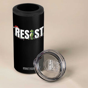 Resist Frog Christmas 4 in 1 Can Cooler Tumbler Funny Portland Protest ICE Activist Meme 2025 - Print Your Wear