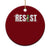Resist Frog Xmas Ceramic Ornament Funny Portland Protest ICE Activist Meme 2025 - Print Your Wear