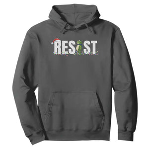 Resist Frog Christmas Hoodie Funny Portland Protest ICE Activist Meme 2025 TS14 Dark Heather Print Your Wear
