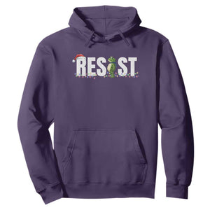 Resist Frog Christmas Hoodie Funny Portland Protest ICE Activist Meme 2025 TS14 Purple Print Your Wear