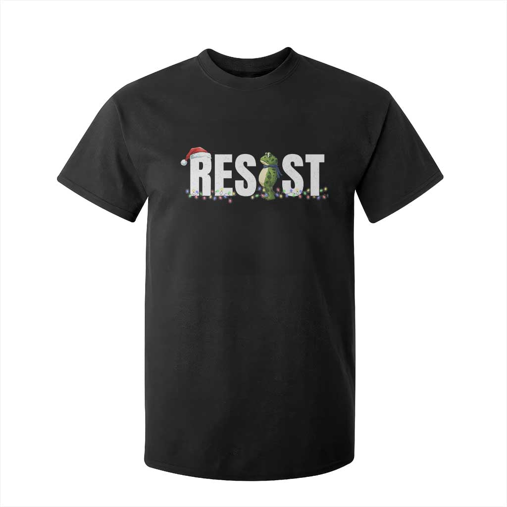 Resist Frog Christmas T Shirt For Kid Funny Portland Protest ICE Activist Meme 2025 TS14 Black Print Your Wear