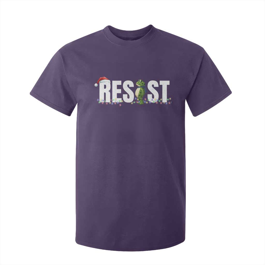 Resist Frog Christmas T Shirt For Kid Funny Portland Protest ICE Activist Meme 2025 TS14 Purple Print Your Wear