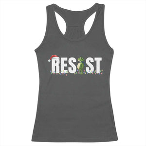 Resist Frog Christmas Racerback Tank Top Funny Portland Protest ICE Activist Meme 2025 TS14 Dark Heather Print Your Wear