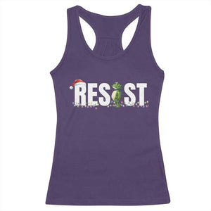 Resist Frog Christmas Racerback Tank Top Funny Portland Protest ICE Activist Meme 2025 TS14 Purple Print Your Wear