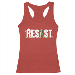 Resist Frog Christmas Racerback Tank Top Funny Portland Protest ICE Activist Meme 2025 TS14 Red Print Your Wear