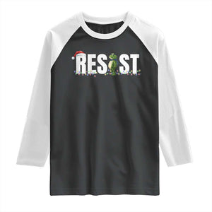 Resist Frog Christmas Raglan Shirt Funny Portland Protest ICE Activist Meme 2025 TS14 Black White Print Your Wear