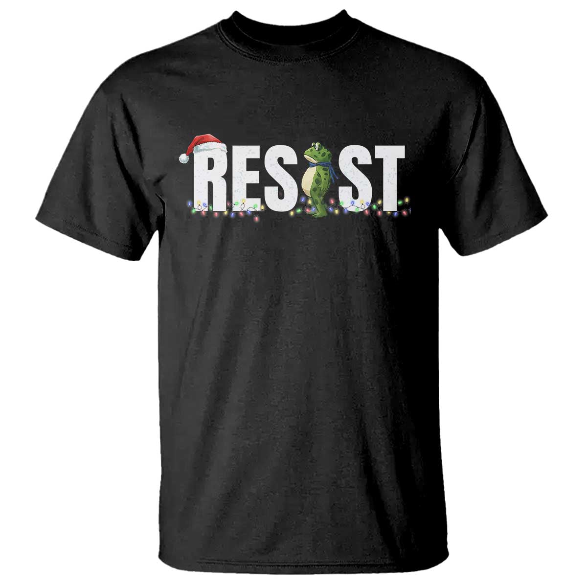 Resist Frog Christmas T Shirt Funny Portland Protest ICE Activist Meme 2025 - Print Your Wear