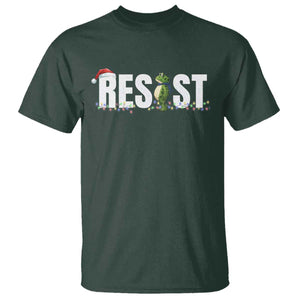Resist Frog Christmas T Shirt Funny Portland Protest ICE Activist Meme 2025 TS14 Dark Forest Green Print Your Wear