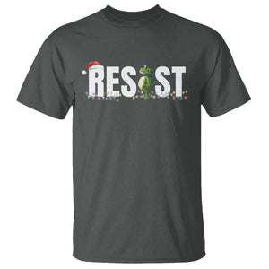 Resist Frog Christmas T Shirt Funny Portland Protest ICE Activist Meme 2025 TS14 Dark Heather Print Your Wear