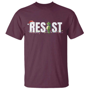Resist Frog Christmas T Shirt Funny Portland Protest ICE Activist Meme 2025 TS14 Maroon Print Your Wear