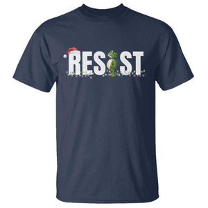 Resist Frog Christmas T Shirt Funny Portland Protest ICE Activist Meme 2025 TS14 Navy Print Your Wear