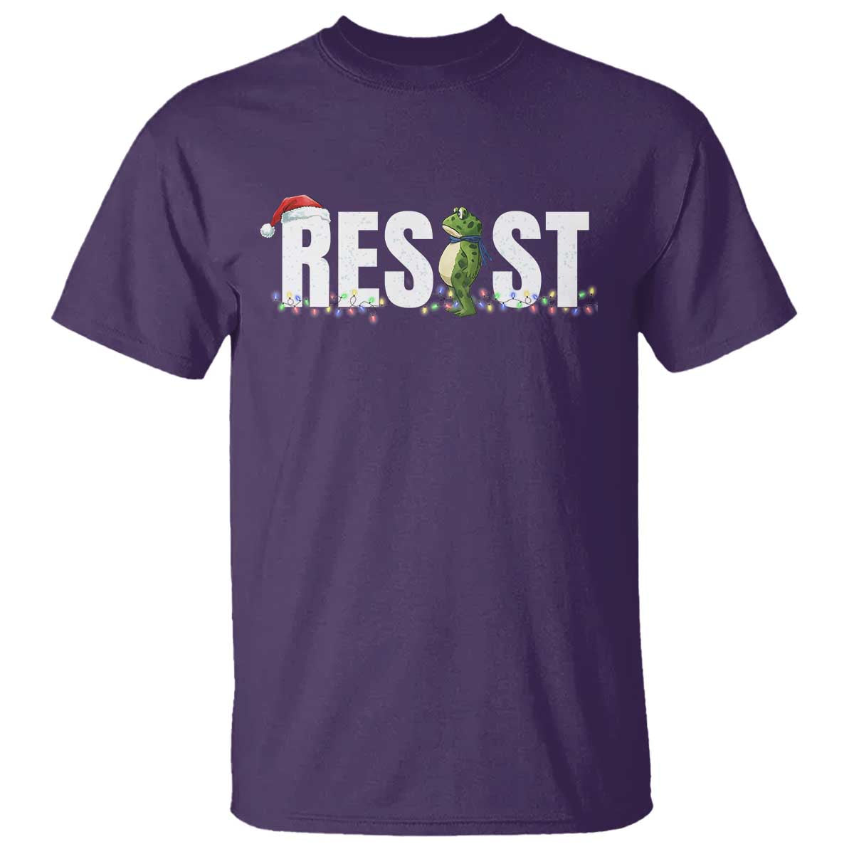 Resist Frog Christmas T Shirt Funny Portland Protest ICE Activist Meme 2025 TS14 Purple Print Your Wear
