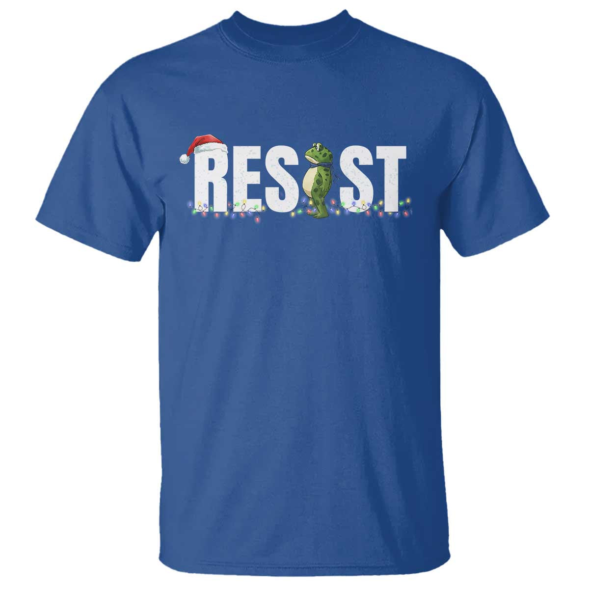 Resist Frog Christmas T Shirt Funny Portland Protest ICE Activist Meme 2025 TS14 Royal Blue Print Your Wear
