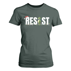 Resist Frog Christmas T Shirt For Women Funny Portland Protest ICE Activist Meme 2025 TS14 Dark Forest Green Print Your Wear