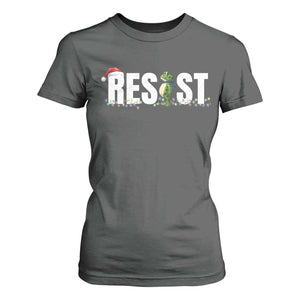 Resist Frog Christmas T Shirt For Women Funny Portland Protest ICE Activist Meme 2025 TS14 Dark Heather Print Your Wear