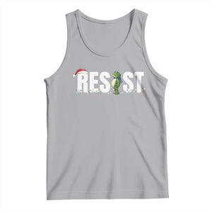 Resist Frog Christmas Tank Top Funny Portland Protest ICE Activist Meme 2025 TS14 Athletic Heather Print Your Wear