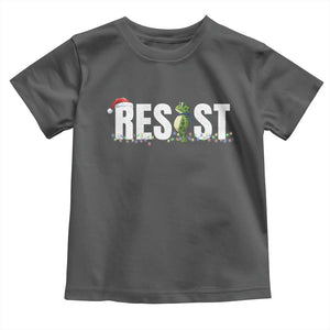 Resist Frog Christmas Toddler T Shirt Funny Portland Protest ICE Activist Meme 2025 TS14 Dark Heather Print Your Wear