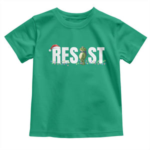 Resist Frog Christmas Toddler T Shirt Funny Portland Protest ICE Activist Meme 2025 TS14 Irish Green Print Your Wear