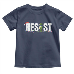 Resist Frog Christmas Toddler T Shirt Funny Portland Protest ICE Activist Meme 2025 TS14 Navy Print Your Wear