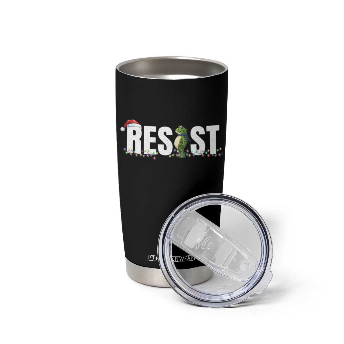 Resist Frog Christmas Tumbler Cup Funny Portland Protest ICE Activist Meme 2025 TS14 Print Your Wear