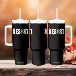 Resist Frog Christmas Tumbler With Handle Funny Portland Protest ICE Activist Meme 2025 - Print Your Wear