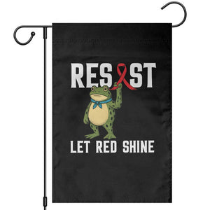 Resist Frog AIDS Awareness Garden Flag Funny Portland Activist Meme HIV Support Red Ribbon TS14 Black Print Your Wear