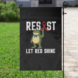 Resist Frog AIDS Awareness Garden Flag Funny Portland Activist Meme HIV Support Red Ribbon - Print Your Wear