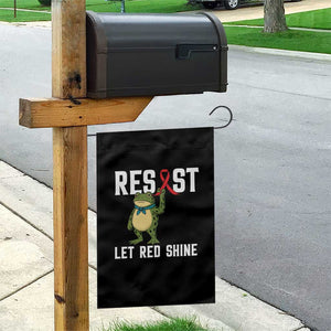 Resist Frog AIDS Awareness Garden Flag Funny Portland Activist Meme HIV Support Red Ribbon - Print Your Wear