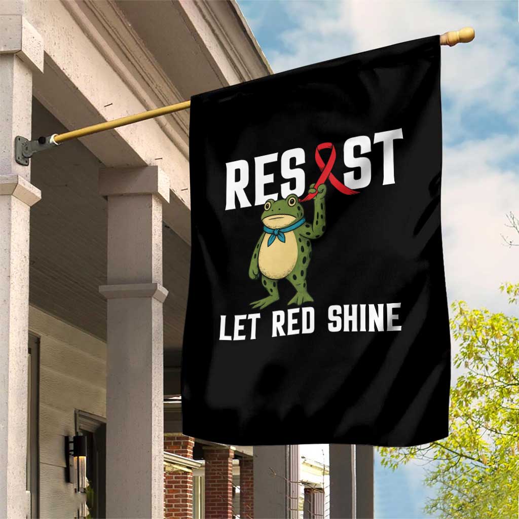 Resist Frog AIDS Awareness Garden Flag Funny Portland Activist Meme HIV Support Red Ribbon TS14 Print Your Wear