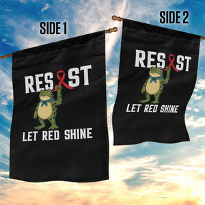 Resist Frog AIDS Awareness Garden Flag Funny Portland Activist Meme HIV Support Red Ribbon - Print Your Wear