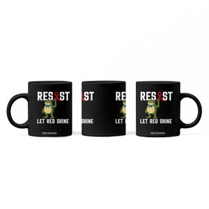 Resist Frog AIDS Awareness Coffee Mug Funny Portland Activist Meme HIV Support Red Ribbon TS14 Print Your Wear