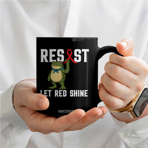 Resist Frog AIDS Awareness Coffee Mug Funny Portland Activist Meme HIV Support Red Ribbon TS14 Print Your Wear