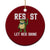 Resist Frog AIDS Awareness Ceramic Ornament Funny Portland Activist Meme HIV Support Red Ribbon - Print Your Wear