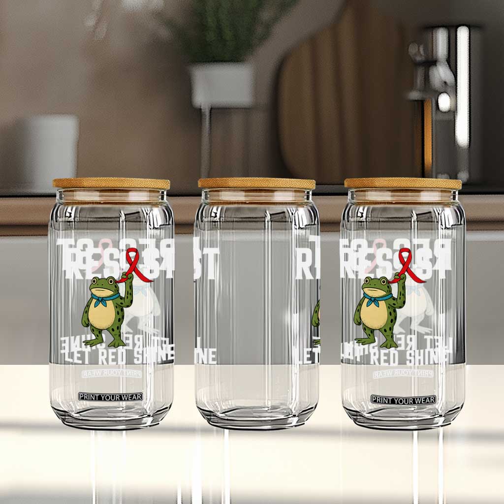 Resist Frog AIDS Awareness Glass Can Funny Portland Activist Meme HIV Support Red Ribbon TS14 Print Your Wear