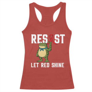 Resist Frog AIDS Awareness Racerback Tank Top Funny Portland Activist Meme HIV Support Red Ribbon TS14 Red Print Your Wear